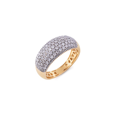 Anel Meia Aliança Cairo ouro 18k